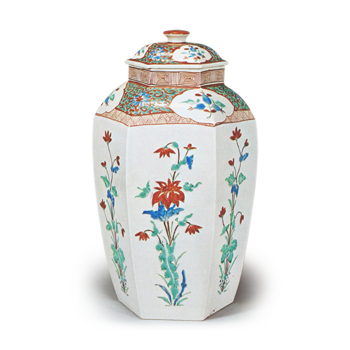 色絵 花卉文 壺