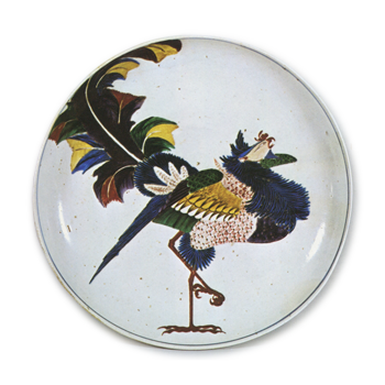 色絵 鳳凰文 大皿