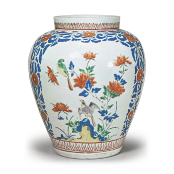 色絵 花鳥文 壺