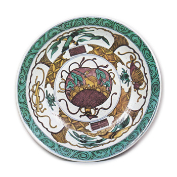 色絵 宝尽文 大皿