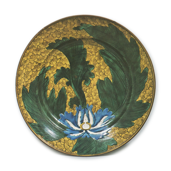 色絵 牡丹文 大皿