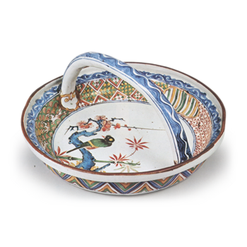 色絵 松竹梅 鳥文 手鉢