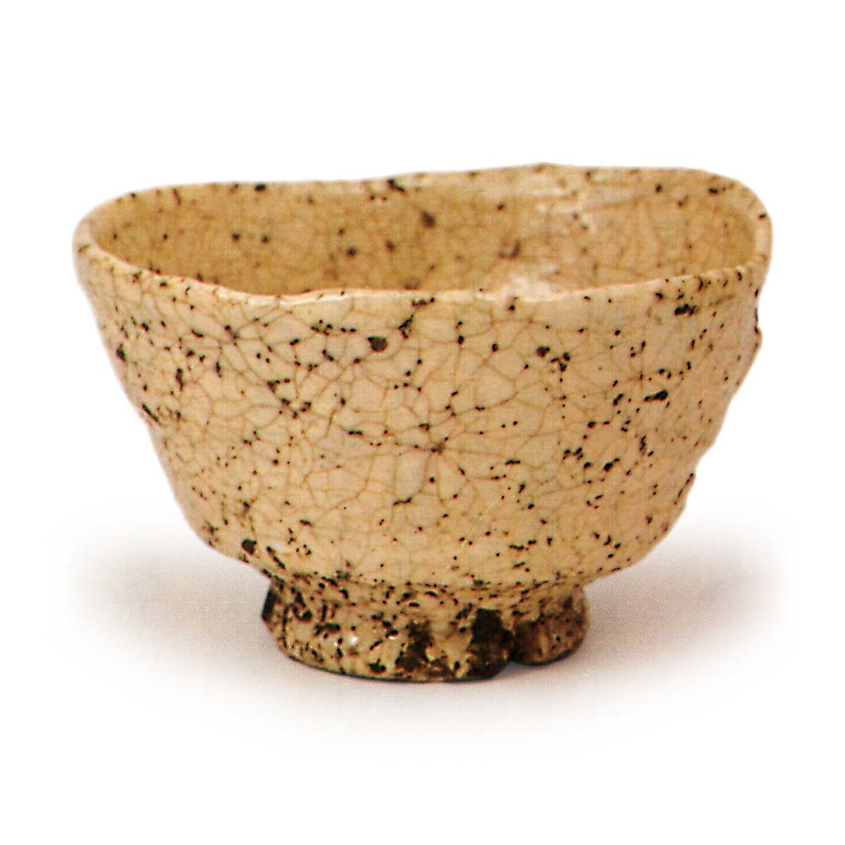 萩土 鬼萩 井戸茶碗 枇杷色➃ - 陶芸 萩土 鬼萩 井戸茶碗 枇杷色➃ - 陶芸