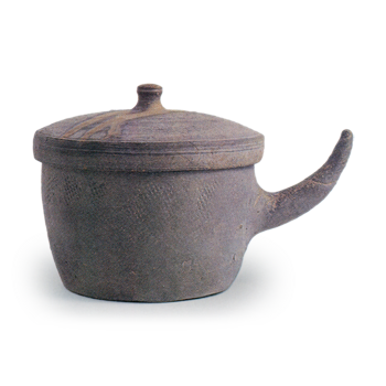 須恵器 角付有蓋壺