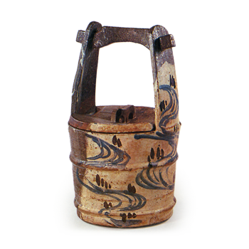 乾山流水文手桶水指 けんざんりゅうすいもんておけみずさし