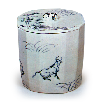 呉須十二角水指 ごすじゅうにかくみずさし | 鶴田 純久の章 お話