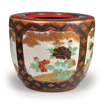 色絵牡丹図水指