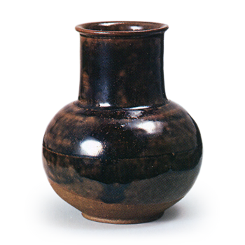 瀬戸釉丸壺茶入