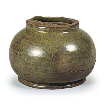 緑釉 唾壺