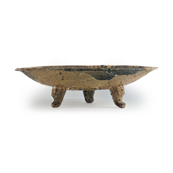 二彩 三足盤・同俯瞰