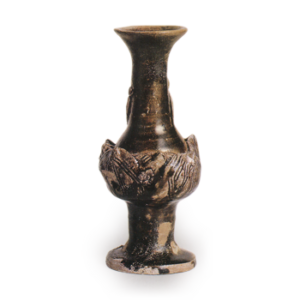 瀬戸 鉄釉花瓶