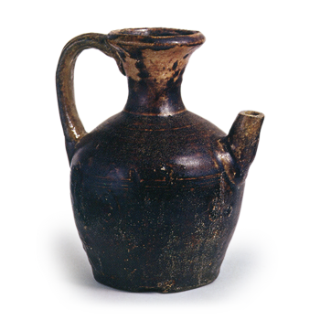 瀬戸 鉄釉手付け水注