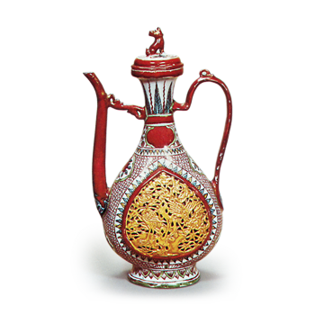 金襴手透盛盞瓶花入