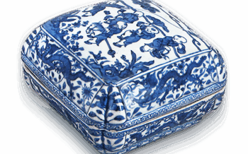 平安松雨（治村松雨）龍紋　磁盒・喰籠　唐物写 染付写唐子文食籠 | 鶴田 純久の章 お話