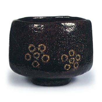 黒茶碗 銘初音 長入