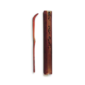 完全手削 茶杓　極細短寸利休（野点）女流向 完全手削 茶杓 極細短寸利休（野点）女流向