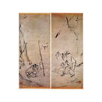 六祖破経・截竹図