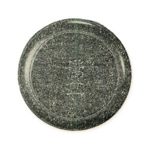 挽家蓋　鉄刀木凹彫緑青入