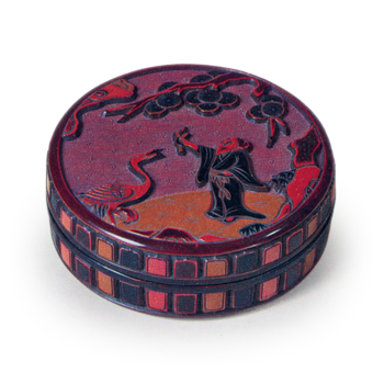 紅花緑葉　林和靖彫